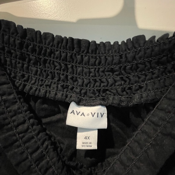 Ava & Viv Size 4X Black Linen Blend Shorts With Pockets!! - Picture 7 of 9